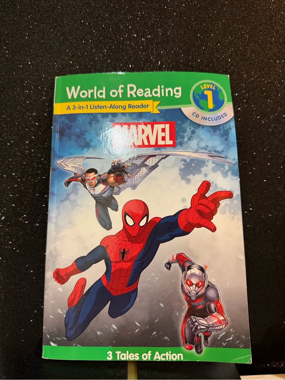 Marvel World of Reading Level 1 3 Tales of Action Book with CD